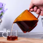 Heat-Resistant Glass Coffee Pot Glass Coffee Drinks And Water Pot Set Household Hand Sharing Pot Kitchen Supplies