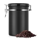 1.8l Coffee Container Large Airtight Stainless Steel Coffee Box Kitchen Coffee Storage Box Seasoning