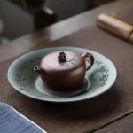 150cc Chinese Yixing Zisha Purple Clay Handmade Zhugu Teapot Bamboo Overlay Tea Pot ZiNi
