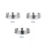 Stainless Steel 51mm 53mm 58mm Coffee Powder Ring Intelligent Dosing Espresso Barista Bowl Funnel Portafilter Coffee Accessories