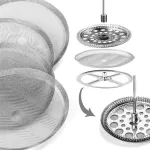 4pcs Reusable Coffee Filter Basket For French Press Coffee Maker Making Machine Stainless Steel Permanent Coffee Filter Tool