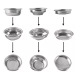 304 Stainless Steel Non Pressurized Coffee Filter 58mm Basket 1/2/clean Cup Triple Portafilter Filters