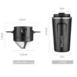 Drip Coffee Maker Tea Holder Portable Pour Over Coffee Filter Reusable Stainless Steel Cone Coffee Dripper