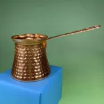 Coffee Wooden Handle Cezve Turk Turkish Coffee Pot 320ml Coffee Turk Turkish Copper Color Coffee Maker For Turk Cezve Cafeteria