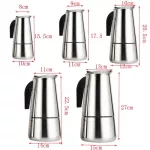 100ml/200ml/300ml/450ml/600ml Portable Espresso Coffee Maker Moka Pot Stainless Steel Coffee Brewer Kettle Pot For Pro Barista
