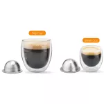 Set Stainless Steel Reusable Capsule Compatible With Nespresso Vertuo Vertuoline Coffee Filter