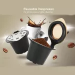 Icafilas Reusable Refillable Nespresso Coffee Capsule With Plastic Filter Pod Birthday 20ml Filters Kitchen Dining Bar