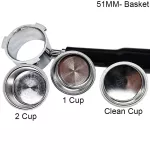 Coffee Bowl Portafilter Basket Filter 51mm 1 Single 2 Double Clean Cup