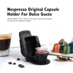 Icafilas Coffee Capsule Converter For Dolce Gusto Machine Mini Me For Nespresso Capsule Rich Crema Pod Holder