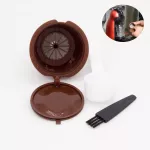 Reliable Reusable Coffee Capsule Filter Cup For Dolce Gusto Home Kitchen Refillable Caps Spoon Brush Filter Basket Coffee Filter