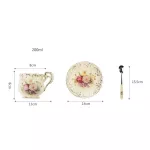 European - Style Ceramic Cups 3 Sets Of Creative Bone China English Coffee Cup Disc Afternoon Tea Cups 200ml