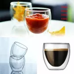 Double Wall Glass Cup Coffee Glass Mug Heat Resistant Espresso Glass Cup