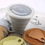 Folding CUPS 270ml BPA Free Food Grade Water Cup Travel Silicone Retractable Coloured Portable Outdoor Coffee Handcup