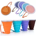 Folding CUPS 270ml BPA Free Food Grade Water Cup Travel Silicone Retractable Coloured Portable Outdoor Coffee Handcup