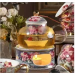 European Retro Bone China Coffee Set English After Set Ceramic Teapot / Sugar Bowl / Milk Pot / Coffee Cup Mug Dish Set