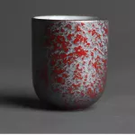 Antique Handmade Coarse Pottery Tea Ceremony Bowl 130ml Vintage Water Cup Retro Small Mouth Tea Cup Japanese Stoneware