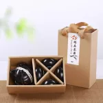 1 POT 2/4 Cups Ceramic Teapot Kettle Gaiwan Tea Cup for Puer China Potable Tea Set Drinkware with Box