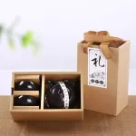 1 POT 2/4 Cups Ceramic Teapot Kettle Gaiwan Tea Cup for Puer China Potable Tea Set Drinkware with Box