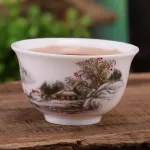 4PCS/LOT Mini Cup 20ml Chinese Porcelain Tea Cup Floral Pattern In-Glaze Decoration Cup of Tea Small Size Kungfu Cups Rose