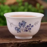 4PCS/LOT Mini Cup 20ml Chinese Porcelain Tea Cup Floral Pattern In-Glaze Decoration Cup of Tea Small Size Kungfu Cups Rose