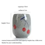 2PCS/Lot Vintage Ceramic Porcelain Teacup Japanse-Style Hand Painted Pattern Water Cup Home Drinkware Teaware Milk Coffee Mug