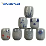 2PCS/Lot Vintage Ceramic Porcelain Teacup Japanse-Style Hand Painted Pattern Water Cup Home Drinkware Teaware Milk Coffee Mug