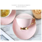 Light Light Luxury Coffee Cup Set European Small Luxury After Cup Saucer Set British Ceramic Household Red Tea Cup