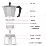 Aluminum Coffee Maker Mocha Espresso Percolator Pot Durable Home Durable Espresso Maker Practical Moka Coffee Pot