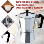 Aluminium Moka Pot Octangle Coffee Maker For Mocha Black Coffee Italian Coffee Practical Easy Clean Up