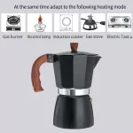 150/300ml Geyser Coffee Makers 304 Aluminum Induction Cafetera Moka Pot Machine Stove Coffee Maker