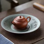 130cc Small Yixing Teapot Handmade Eggshell Shuiping Teapot by Huang Shaotian
