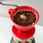 1-4 Cups V60 Coffee Drip Filter Cup Ceramic Coffee Dripper Engine Permanent Pour Over Coffee Maker With Separate Stand