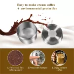 Brand New Stainless Steel Reusable Coffee Filter Refillable Capsule Cup Pod Tamper For Illy 3.2 Machine