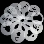 New Creative Cappuccino Coffee Latte Template For Coffee Barista Stencils Strew Pad Duster Spray Cafe Art For Milk Cake Cupcake