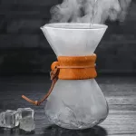 200/400ml Resistant Coffee Pot Borosilicate Glass Pour-Over Coffee Pots High Temperature Resistant Glass Coffee Maker Coffeeware