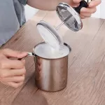 Creative Stainless Steel Milk Frother Pump Coffee Mixer Milk Foamer Home Cappuccino Latte Double Mesh Delicate Foam Diy Tools