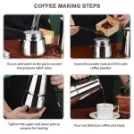 Coffee Makers Italian Moka Espresso Cafeteira Expresso Percolator 100/200/300ml Stove Coffee Maker Pot Coffee Makers