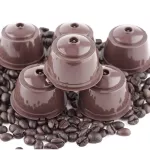 3 Pcs Reusable Coffee Capsule Filter Cup For Nescafe Dolce Gusto Refillable Caps Spoon Brush Filter Baskets Pod Soft Taste Sweet