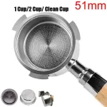 Coffee Filter 1Cup 2cup Clean Cup 51mm Non Pressurized Portafilter Basket for Filters