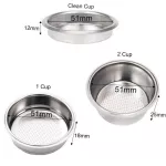 Coffee Filter 1Cup 2cup Clean Cup 51mm Non Pressurized Portafilter Basket for Filters