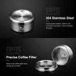 Icafilas For Lavazza Coffee Capsules Reusable Stainless Steel Metal Filter Crema Version Coffee Pod For Espresso Point Machine