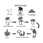 Disposable Paper Coffee Cup 50/100/200pcs Coffee Paper Filters Cups K-Cup For Keurig 1.0 2.0 Coffee Capsule Pots