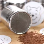 Stainless Steel Fancy Coffee Mesh Type With Lid Cocoa Powder Cinnamon Powder Dusting Pot Coffee Filter Coffee Accessories