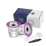 I CAFILAS Reusabel Coffee Capsule for Nespresso Filter for Vertuoline Pod for Lavazza Coffee Cup for Lor Stainless Steel Pod