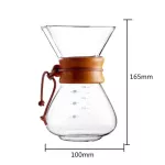 1PC 400ml Pour Over Coffee Dripper Manual Coffee Maker Paperless Stainless Steel Filter Glass Carafe Pot Percollators