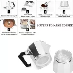 Aluminum Italian Moka Pot Espresso Coffee Maker Kettle Sizes 1 2 4 5 6 9 10 3 Cup 50 100 150 300 450 600ml Percollators Stove