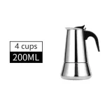 Stainless Steel Italian Moka Espresso Cafeteira Expresso Percolator 2/4/6/9/12 Cups Stove Coffee Maker Moka Pot