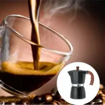 300ml Aluminum Coffee Maker Dualer EXPRERA EXPRESSO PERCOLATOR POT PTAPACATICAL MOKA COFFEE POT BLACK