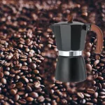 300ml Aluminum Coffee Maker Dualer EXPRERA EXPRESSO PERCOLATOR POT PTAPACATICAL MOKA COFFEE POT BLACK