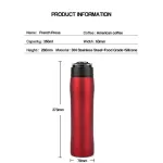 ICAFILAS COFFEE MAKER FRENCH PRESS 12 OZ350 ML Portable Coffee Travel Mug Coffee Press for Ground Coffee Keeps Cold Hot